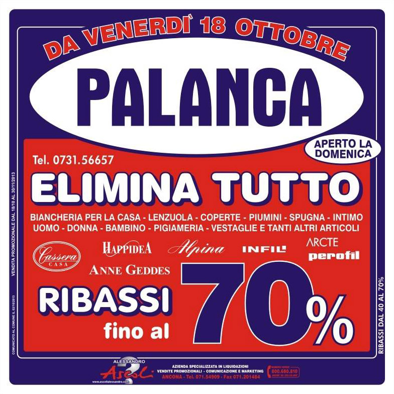 Vendita Promozionale da Palanca a Jesi