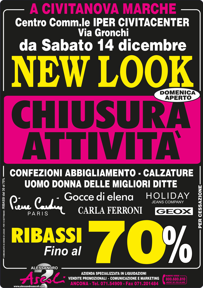 Chiusura Attività New Look