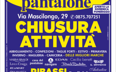 A Termoli: Casa del Pantalone chiude e liquida tutto!