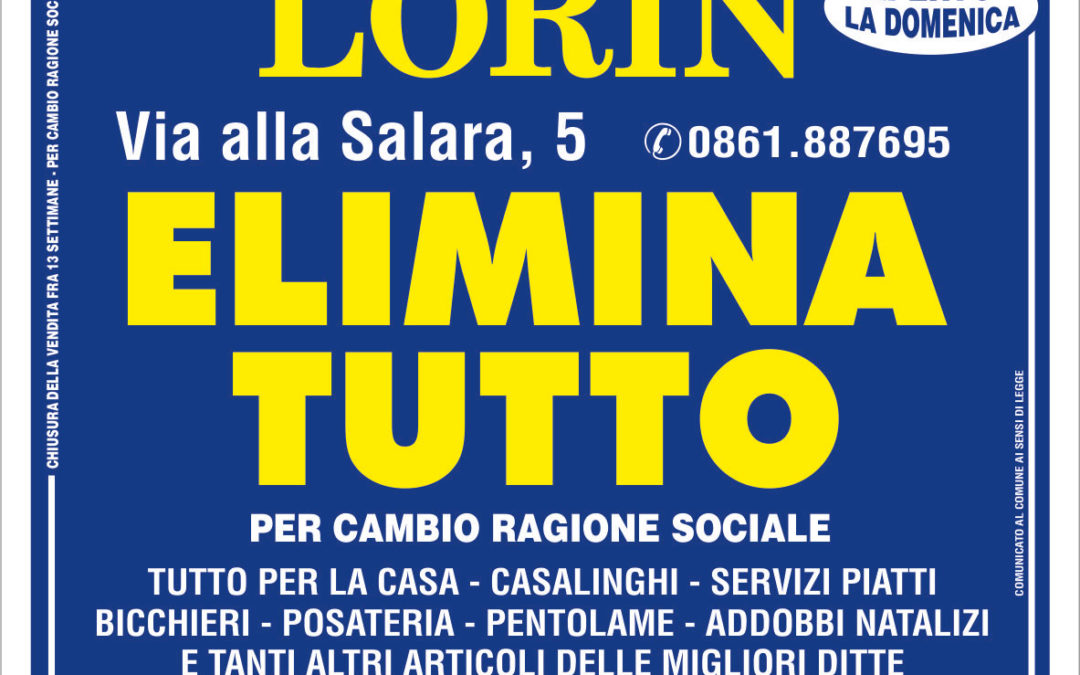 SANT’OMERO: LA CASA DI LORIN ELIMINA TUTTO!!!