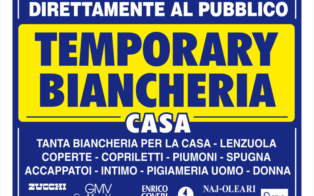 Rende (CS): Temporary Biancheria Casa FUORI TUTTO!