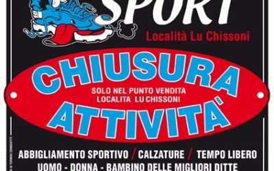 Arzachena: MaxiSport chiude e liquida tutto!