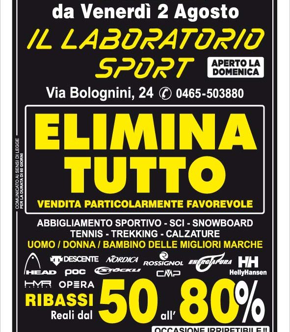 Pinzolo: Il Laboratorio dello Sport elimina tutto!