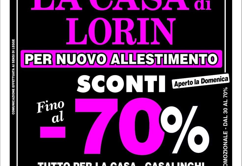 La Casa di Lorin fino al 70%!