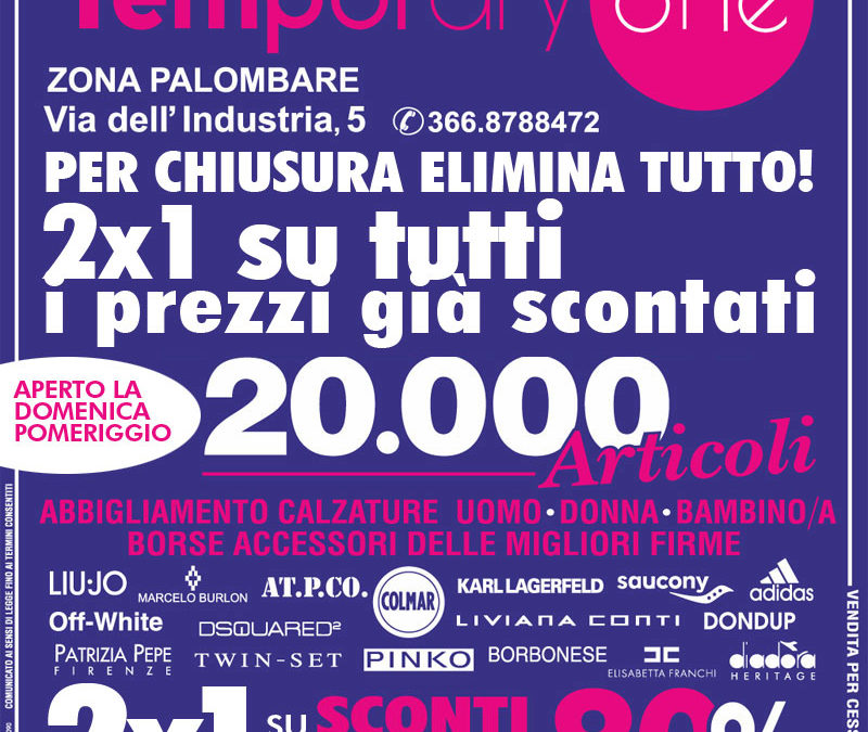 Ancona: TemporaryOne ELIMINA TUTTO!