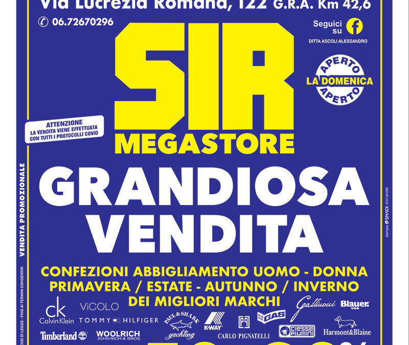 Roma: SIR Continua con successo la grandissima svendita!