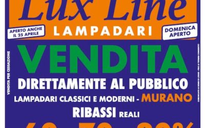 Perugia: Campello sul Clitunno,lampadari FUORI TUTTO!