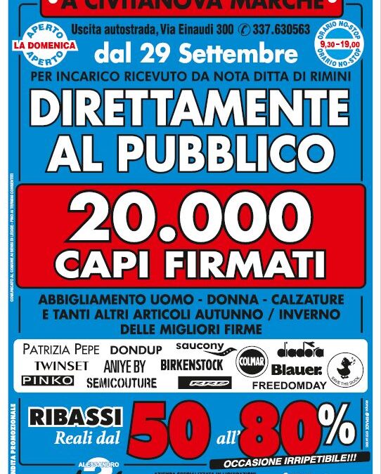Civitanova: 20mila capi firmati!