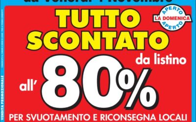 Civitanova: tutto scontato all’80%