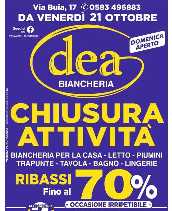 LUCCA – SVENDITA PER CHIUSURA