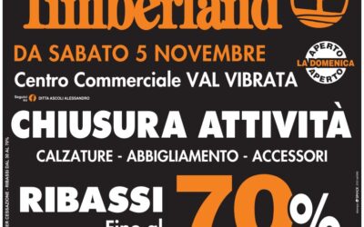 CHIUSURA ATTIVITÀ TIMBERLAND – Val Vibrata fino al 70%