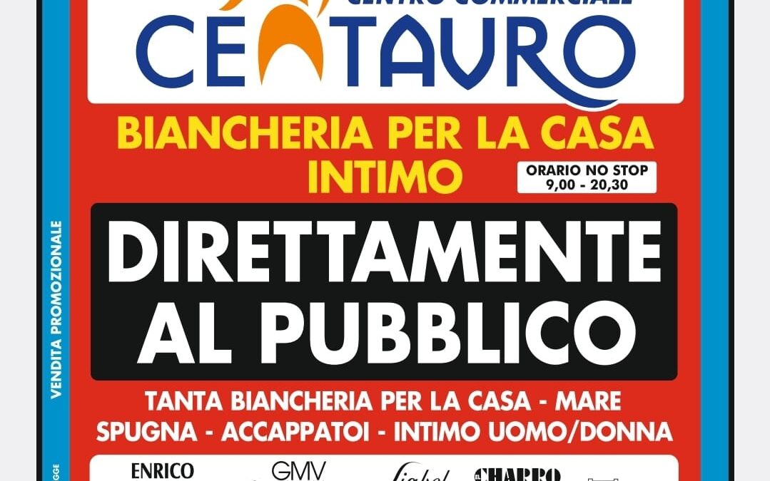 Chieti: Biancheria fuori tutto fino al 70%