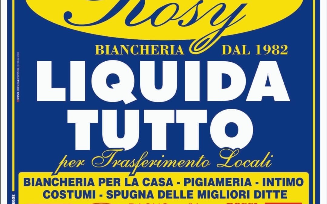 ANCONA: Rosy Liquida tutto fino al 70%