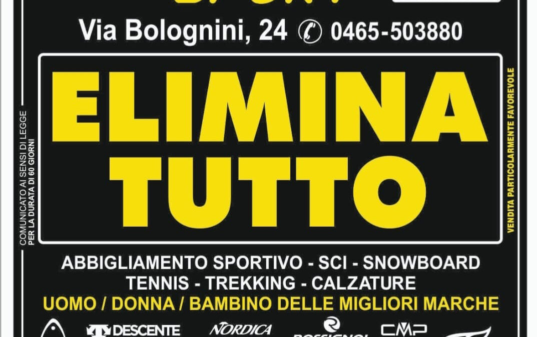 Pinzolo: Tutto per lo Sport elimina tutto!