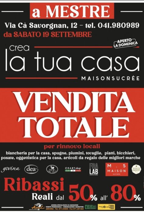 Mestre: la tua casa FUORI TUTTO! Mestre: la tua casa FUORI TUTTO!