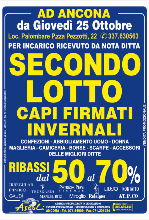 Ancona: Secondo Lotto capi firmati!